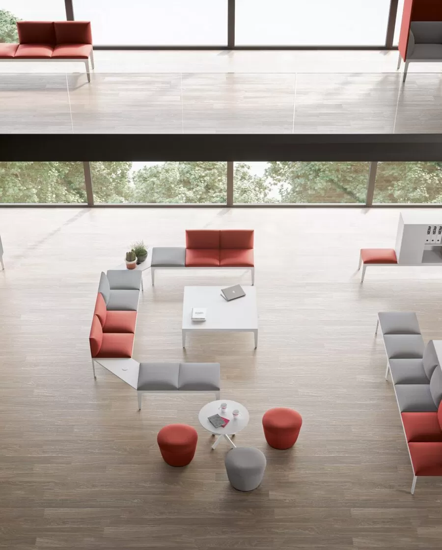 Modern and Designer Padded Bench with Backrest - Alplus