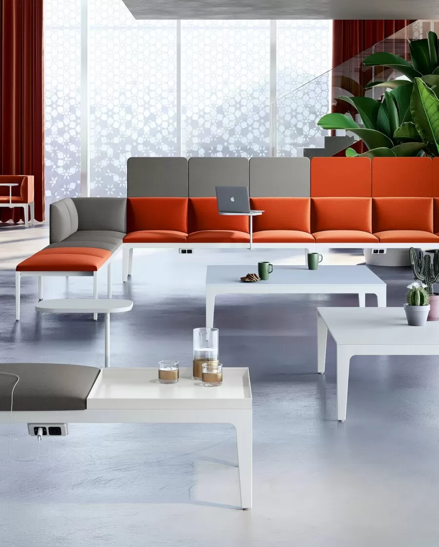 Modern and Designer Padded Bench with Backrest - Alplus