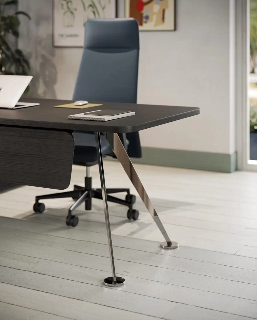 Executive Design Desk in Glass and Wood. Luxury executive desk - Spike