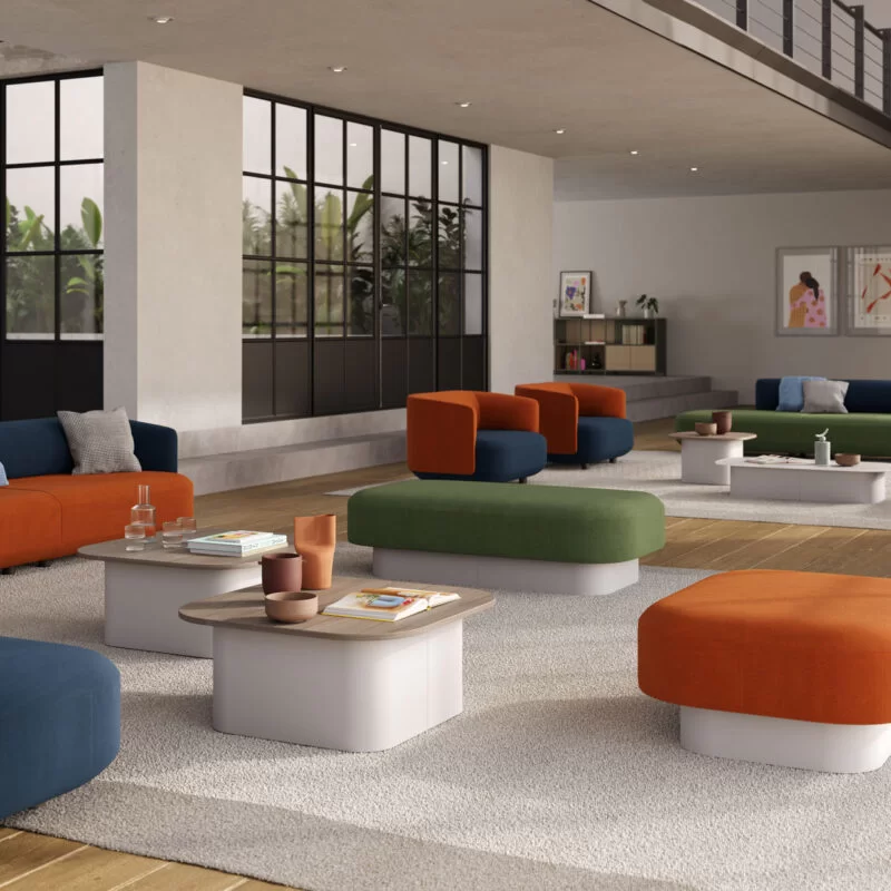 Afina: Sofas, Poufs and Coffee Tables for the Waiting Room