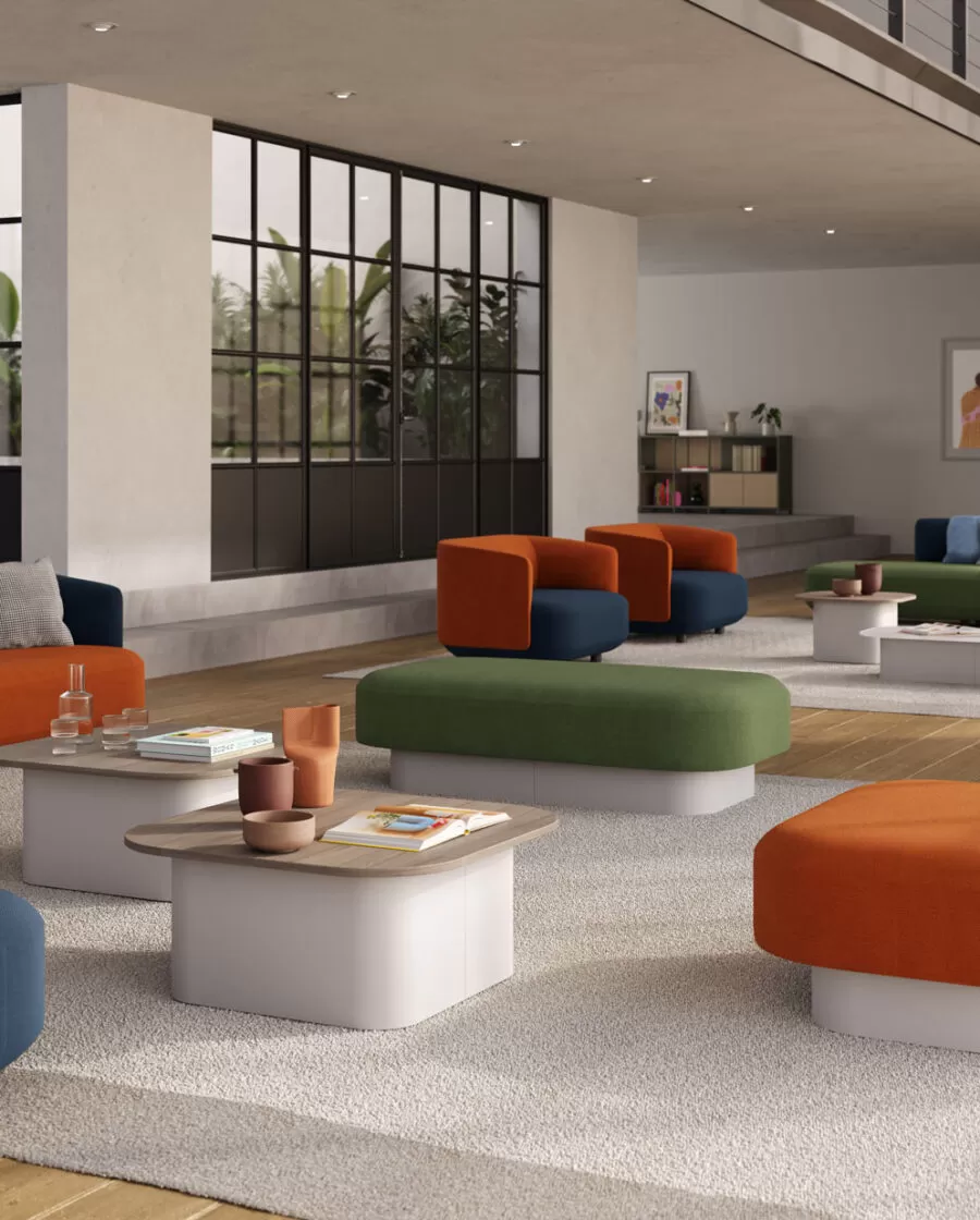 Afina: Sofas, Poufs and Coffee Tables for the Waiting Room