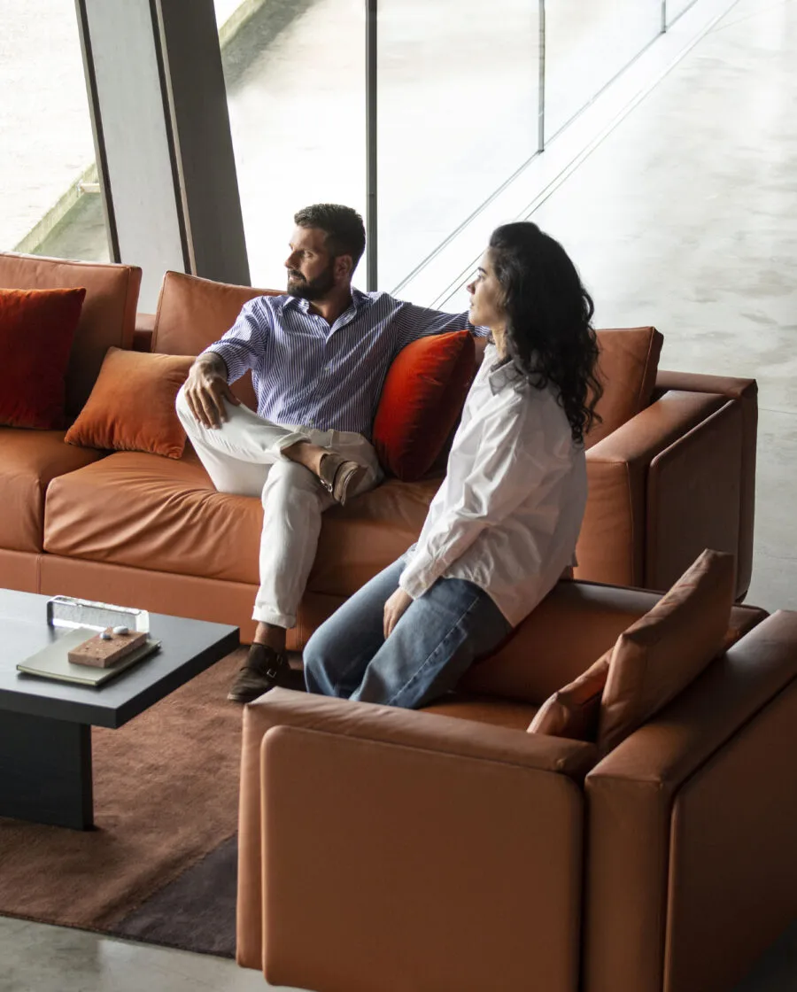 Waiting Room Sofa and Office Sofa. Leather and Eco-Leather
