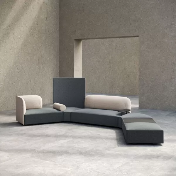 Designer Waiting Room Sofas with Poufs and Armchairs - Alplus
