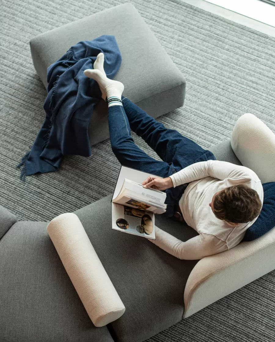 Designer Waiting Room Sofas with Poufs and Armchairs - Alplus