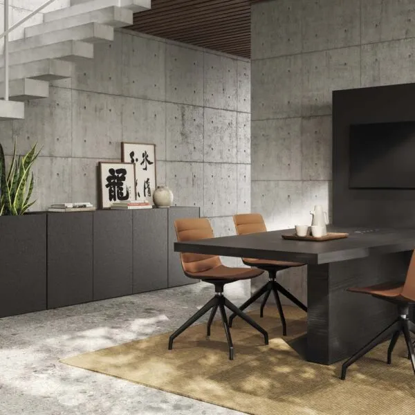 Frezza office storage furniture with cabinets, pedestals and sideboards in a modern workspace