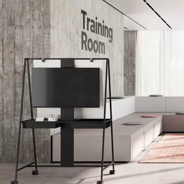 Blackboard on Wheels and Monitor Holder for Office - Agile