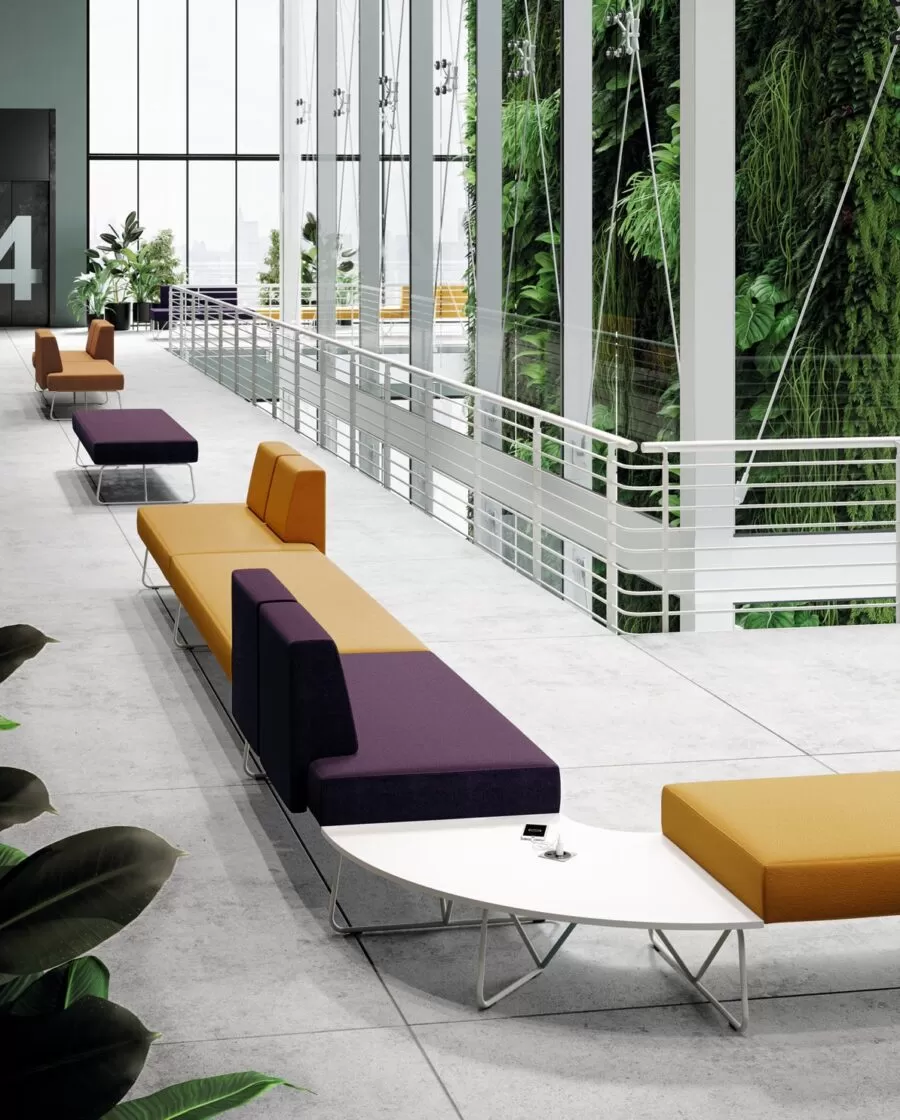 Office Bench Seating. Designer Upholstered Bench - Fedra