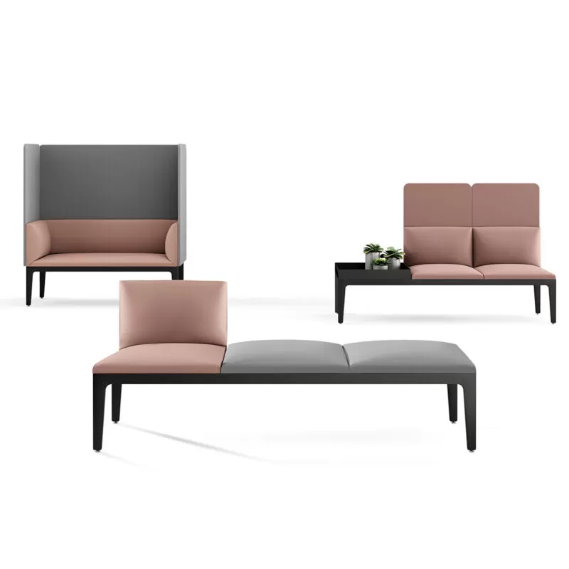 Modern and Designer Padded Bench with Backrest - Alplus