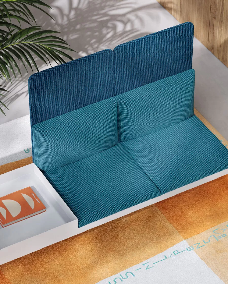 Modern and Designer Padded Bench with Backrest - Alplus
