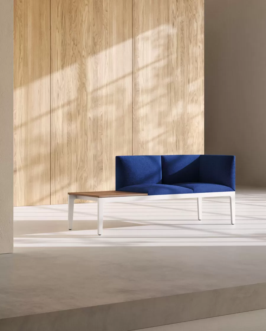 Modern and Designer Padded Bench with Backrest - Alplus