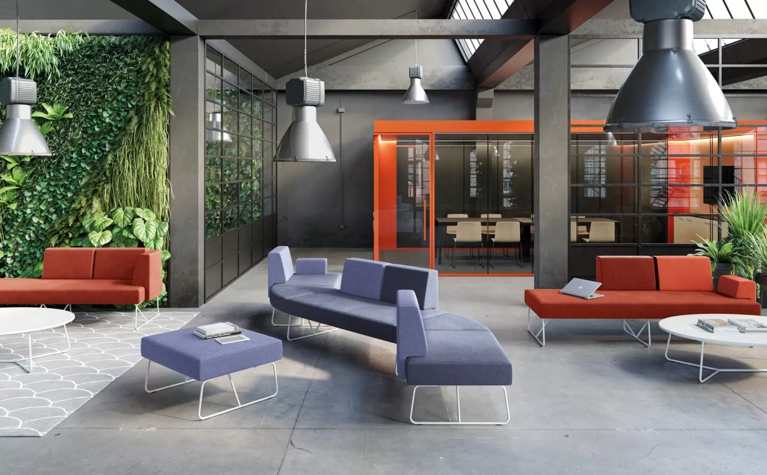 Office Bench Seating. Designer Upholstered Bench - Fedra