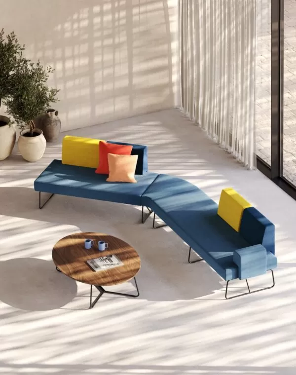 Office Bench Seating. Designer Upholstered Bench - Fedra