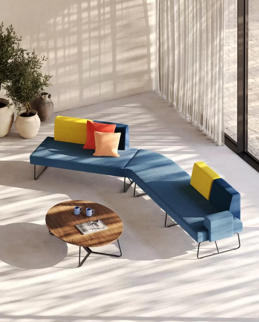 Office Bench Seating. Designer Upholstered Bench - Fedra