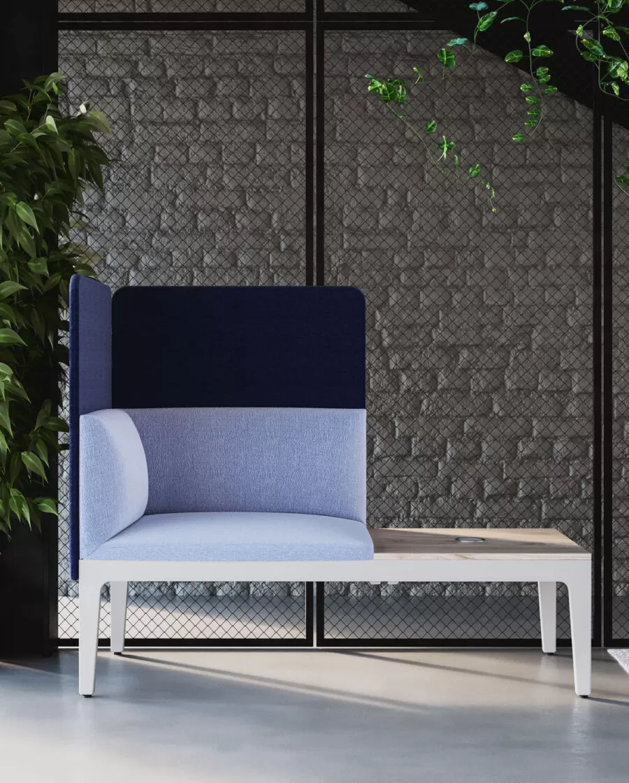 Modern and Designer Padded Bench with Backrest - Alplus