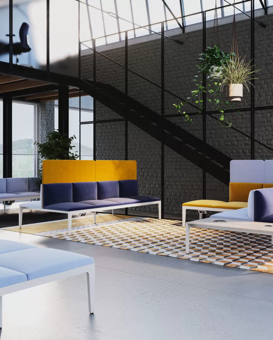Modern and Designer Padded Bench with Backrest - Alplus