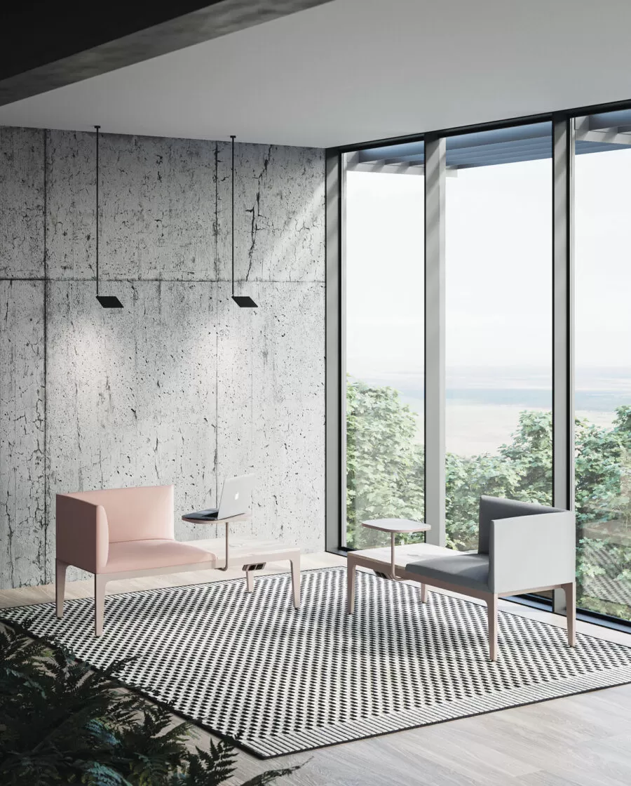Modern and Designer Padded Bench with Backrest - Alplus