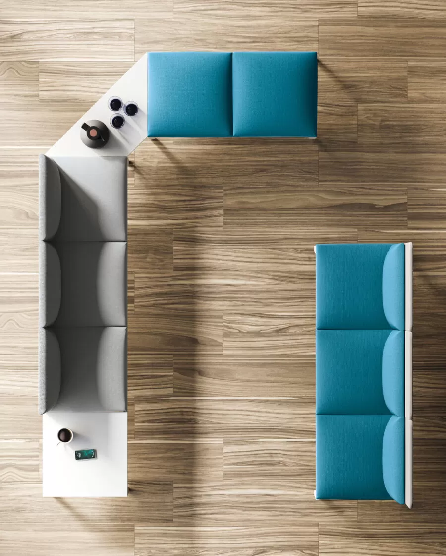 Modern and Designer Padded Bench with Backrest - Alplus
