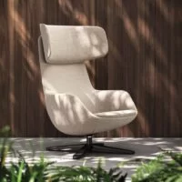 Lounge Armchair in Fabric or Leather for Executive Office and Lounge - Radar Lounge Frezza
