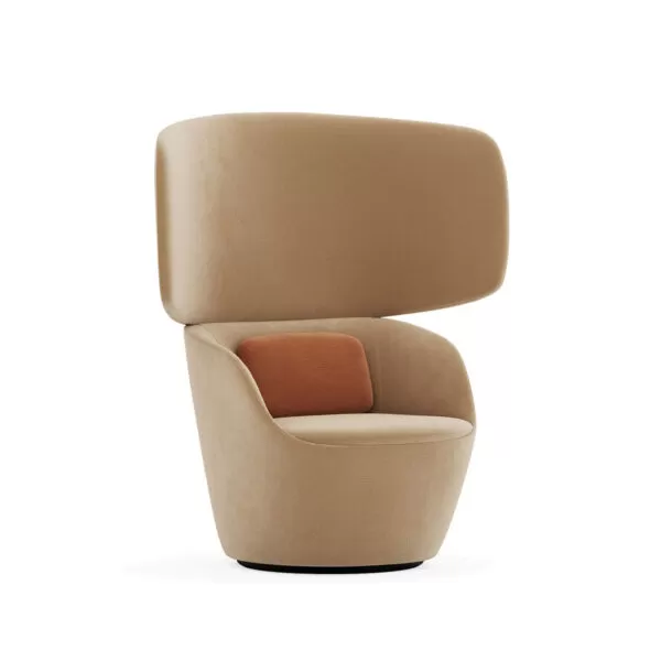 Leather and Fabric Design Office Armchair - Radar Frezza