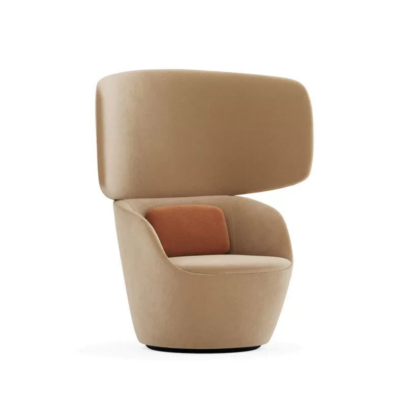 Leather and Fabric Design Office Armchair - Radar Frezza