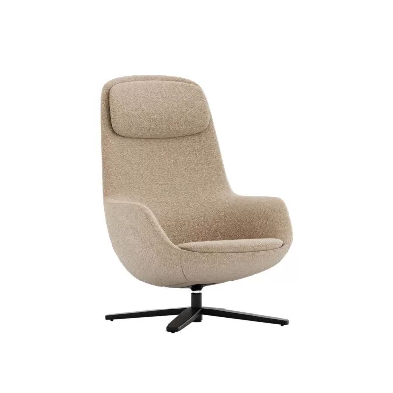 poltrona di design per ufficio e lounge. Disponibile in tessuto e pelle. Radar Frezza