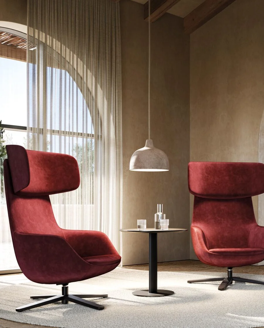 Design furniture for the lounge area. Armchairs, sofas, and coffee tables designed to bring beauty.