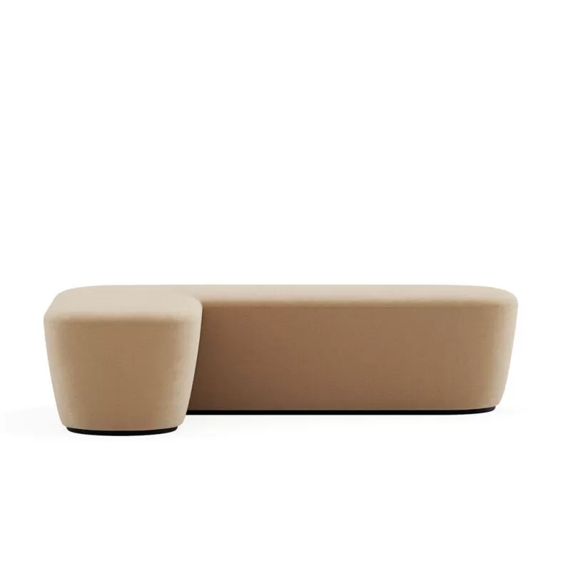 pouf angolare e lungo per lounge e sala attesa