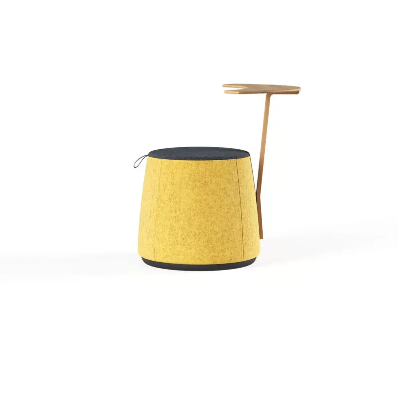 pouf con tavolino integrato per ufficio studio di desing