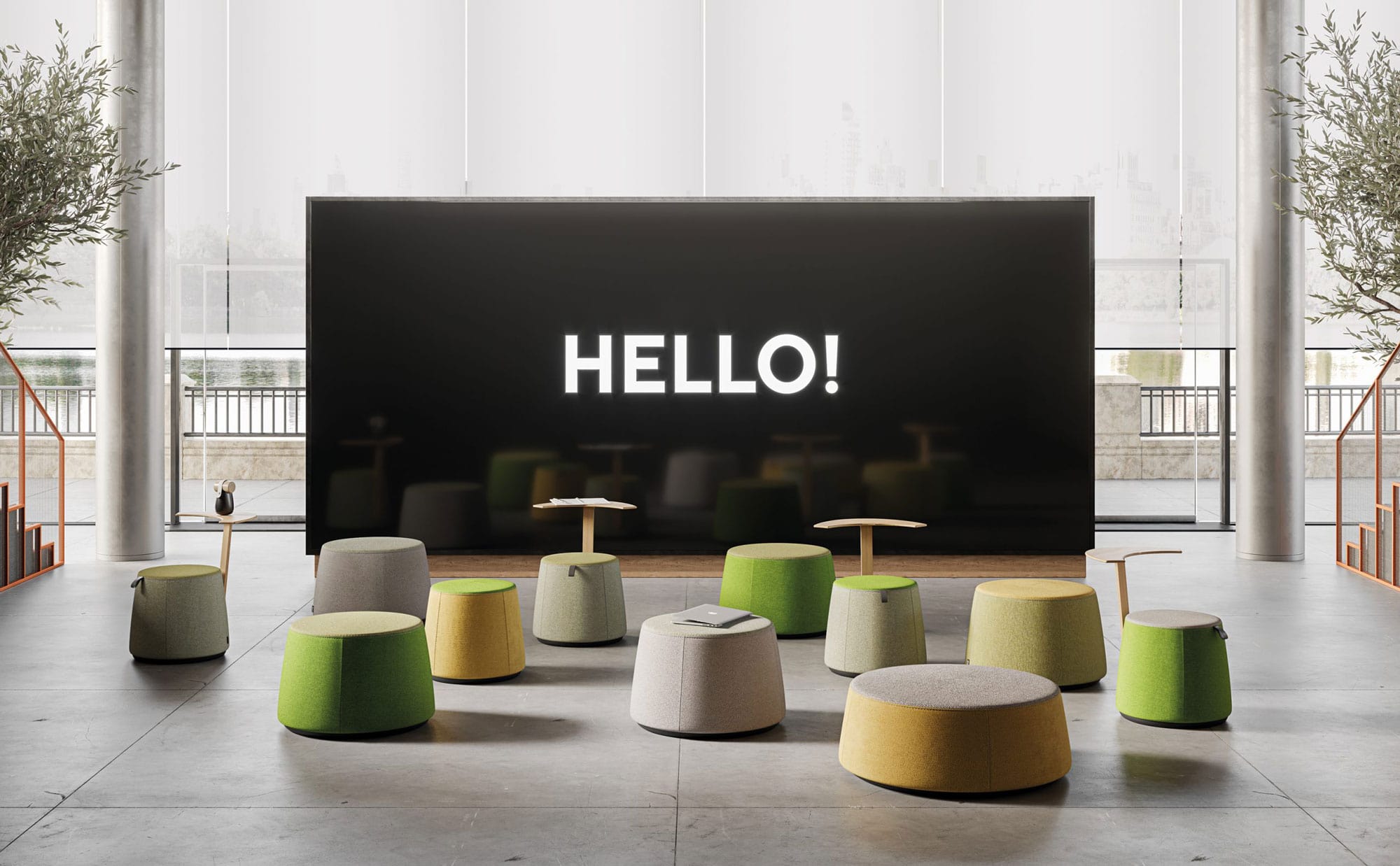 C1.8 is a collection of Design office Pouf that helps people connect and stimulate creativity in the Office. Frezza