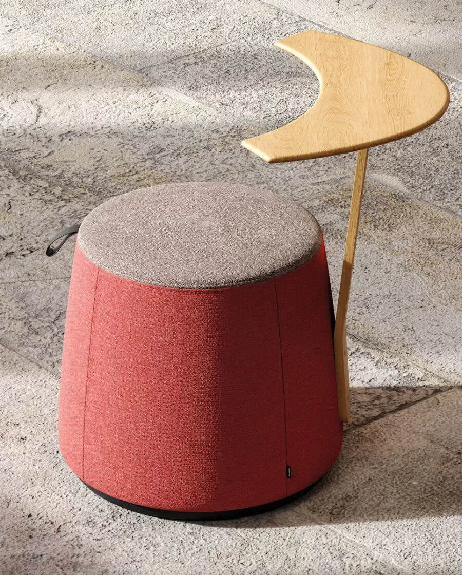 pouf con tavolino integrato di design per ufficio sala attesa Frezz