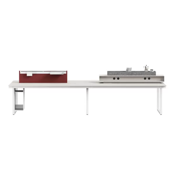 Open Space Bench Desks with Partition Screens - Be.1