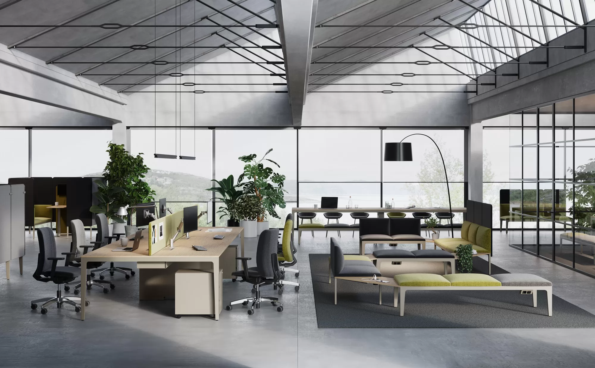 Office Bench Desks for Open Space - Alplus