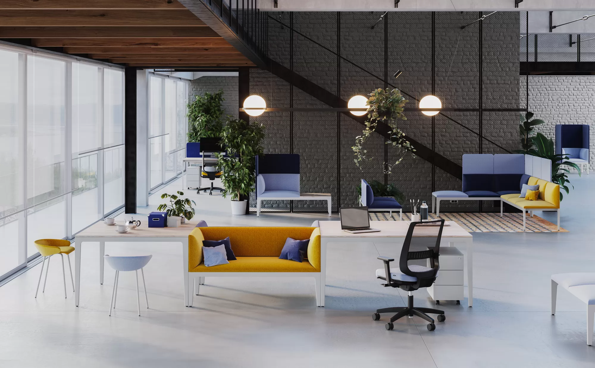 Office Bench Desks for Open Space - Alplus