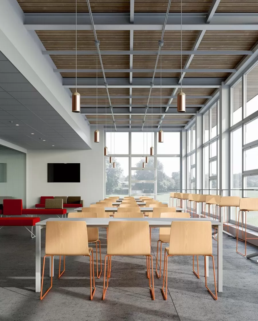 Stackable Wood Chairs also with Removable Writing Tablet. Perfect for Classroom, Conference Room, Auditorium and Office.