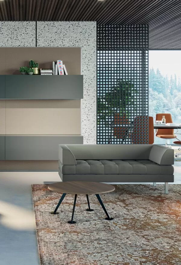 Designer Coffee Table in Glass and Wood - Spike Frezza