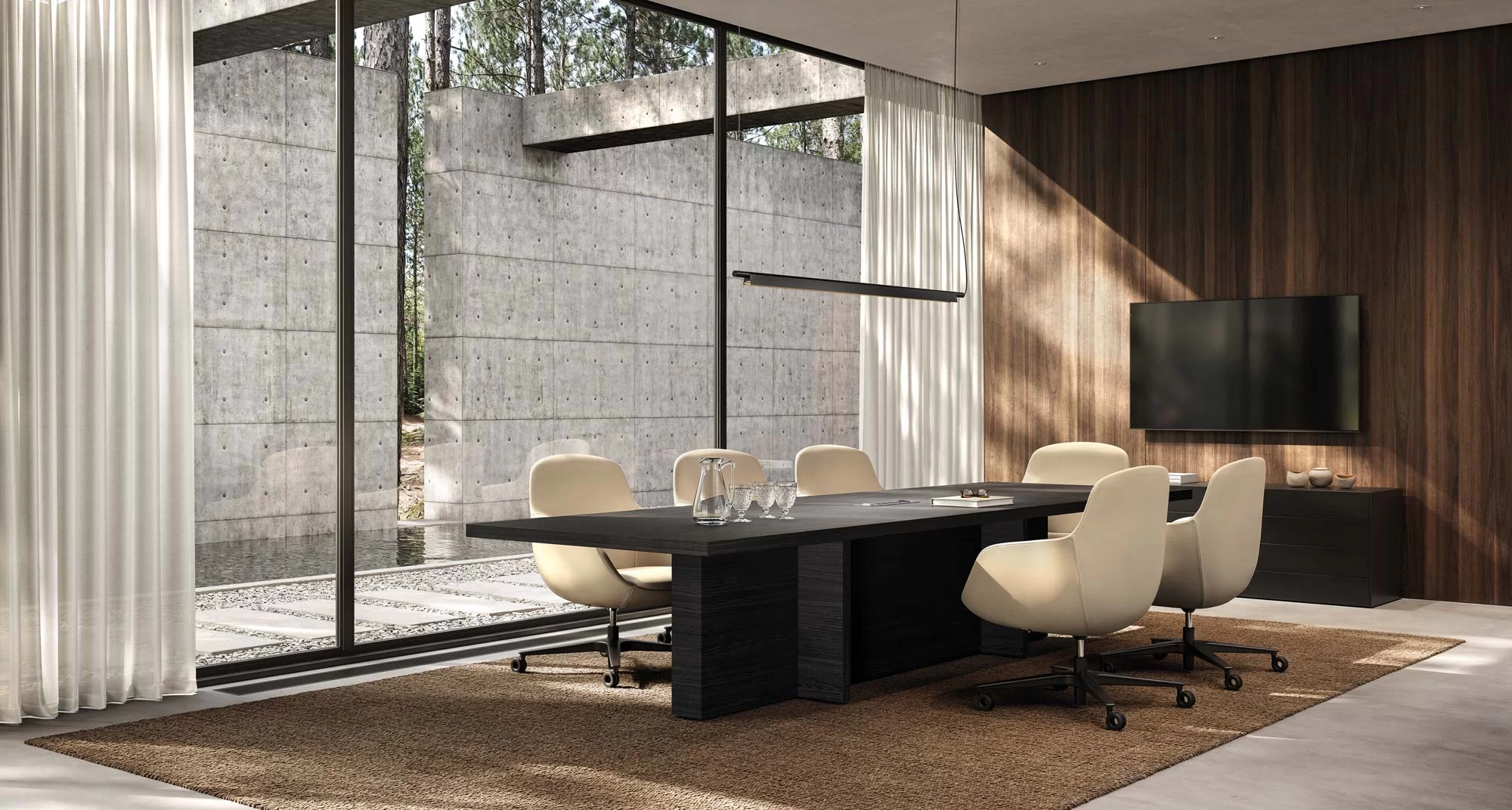 Office Meeting Table Design by Stefano Boeri Interiors