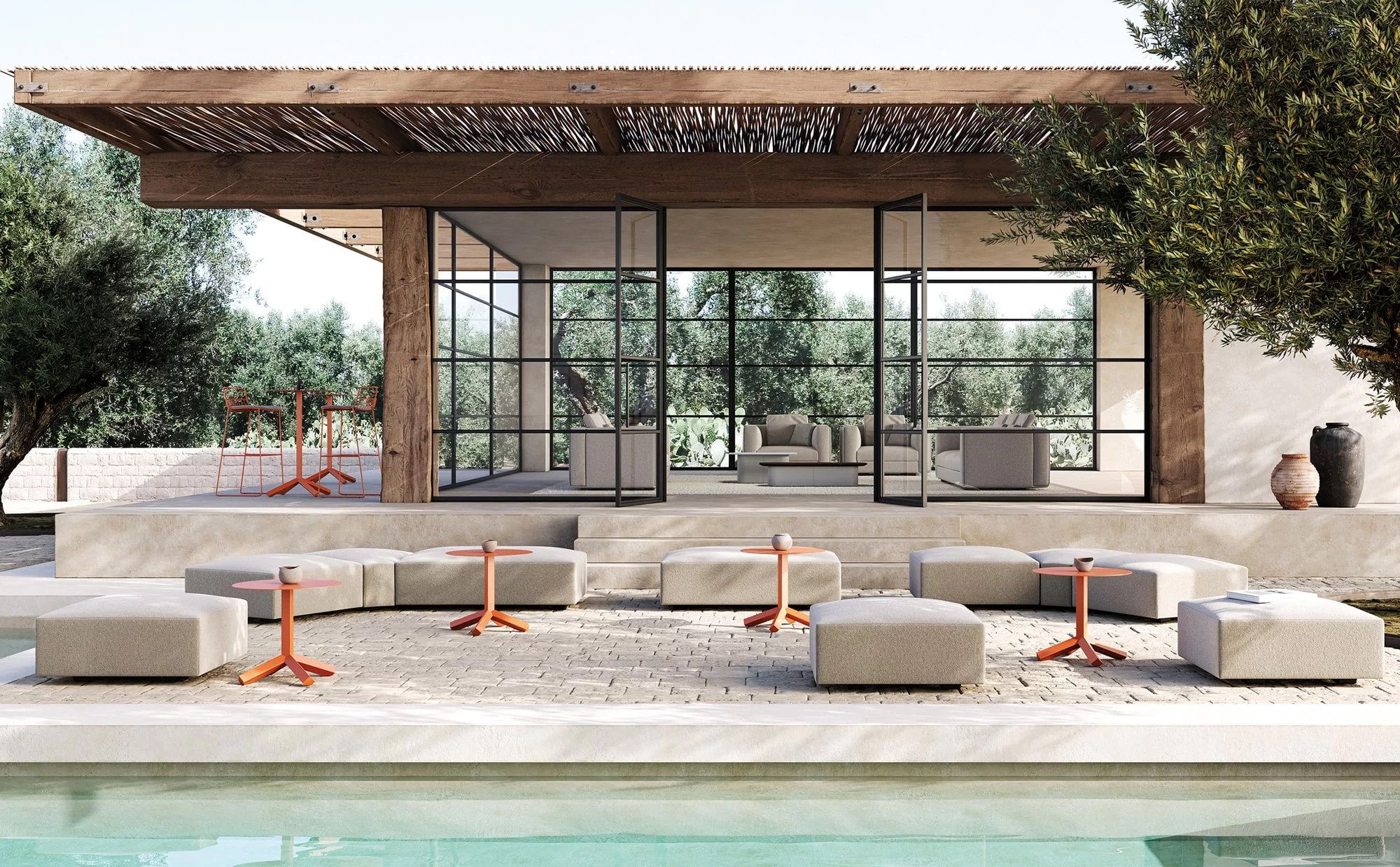 Coffee Outdoor Table for Bar, Restaurant and Lounge - Flamingo