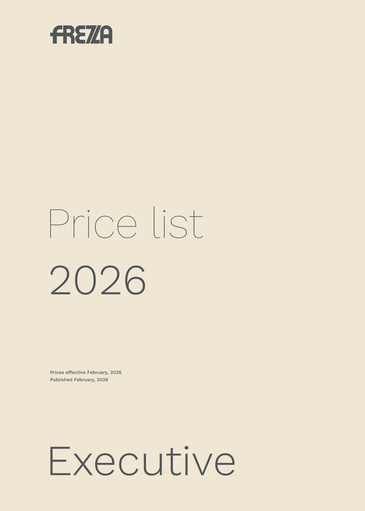 Frezza executive price list